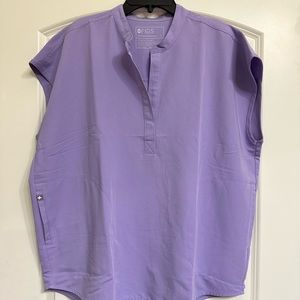 Figs Rafaela Oversized scrub top in Lavender Dew.